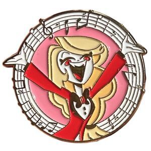 Hazbin Hotel Charlie Singing Musical Notes Enamel Pin